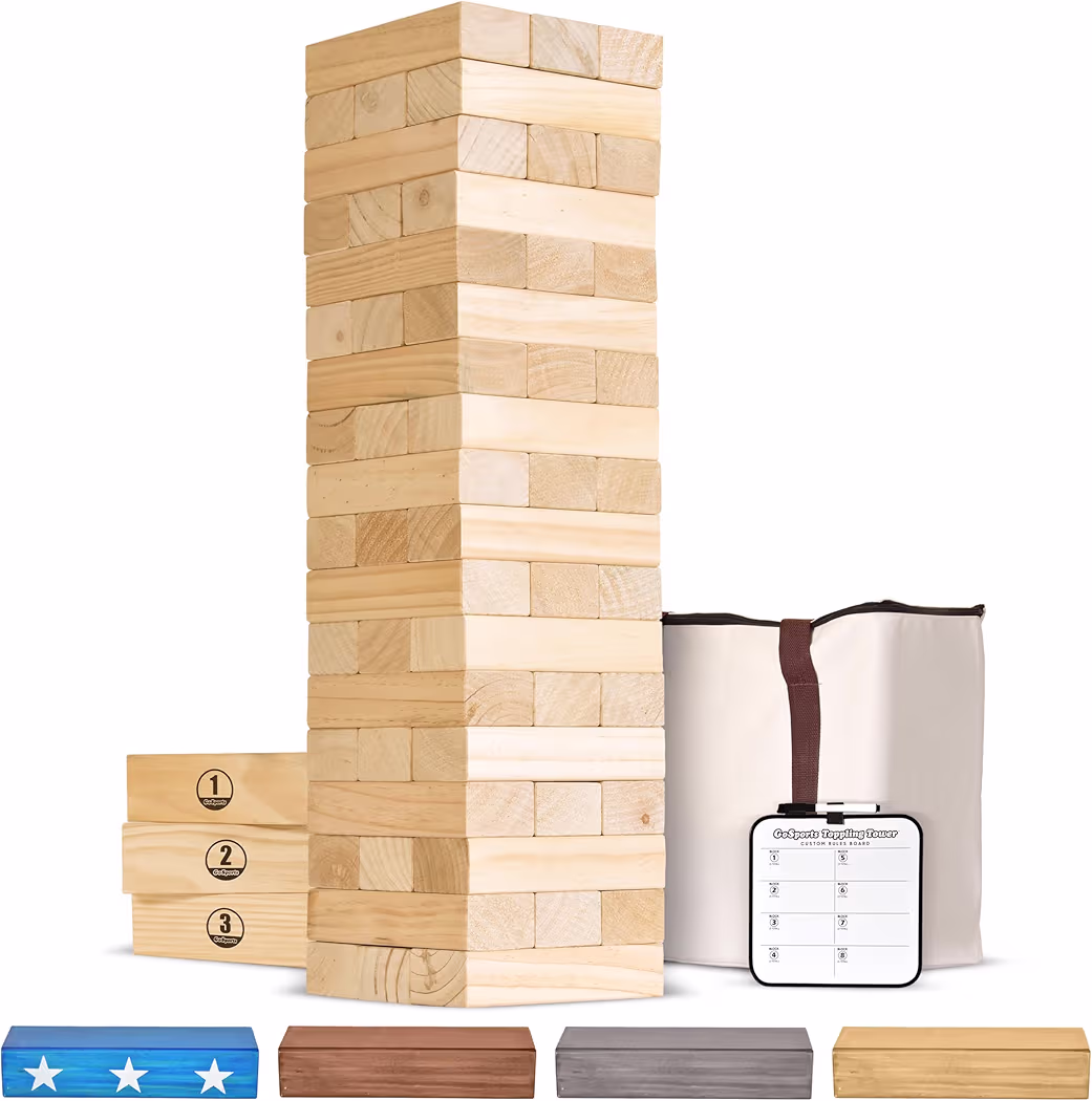 GoSports Giant Wooden Stacking Tower (5 ft)