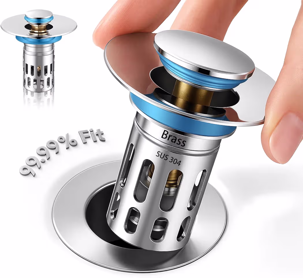 All-Metallic Pop-Up Sink Plug