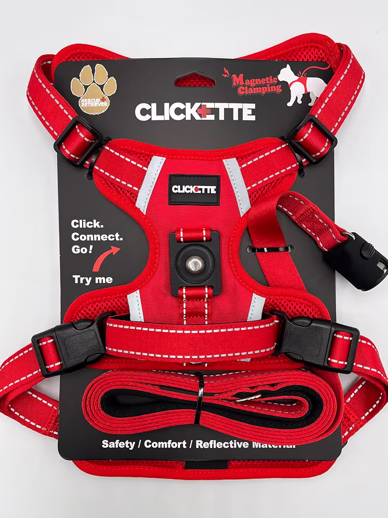 Clickette™ Magnetic Locking Harness and Leash